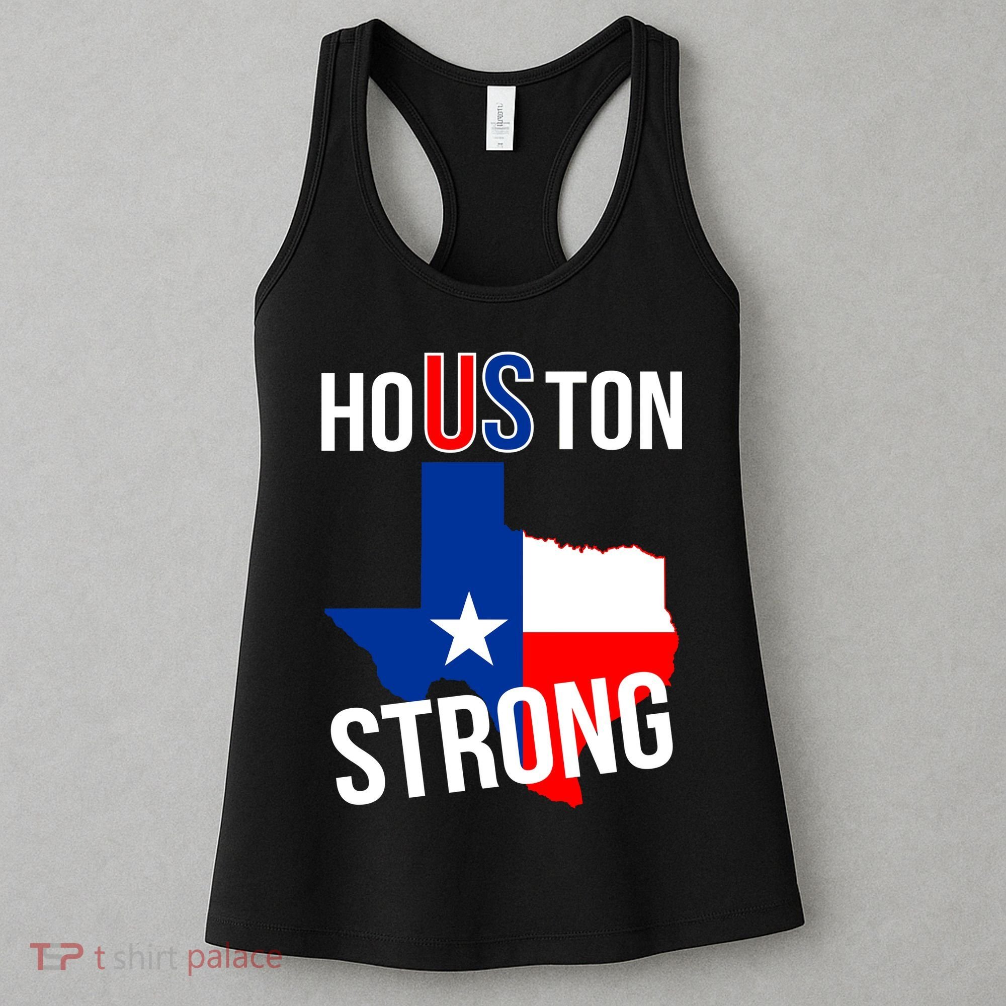 Houston US Strong Texas State Flag Women's Tank Top