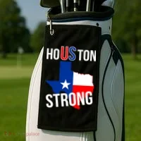Houston US Strong Texas State Flag Golf Towel thumb 2