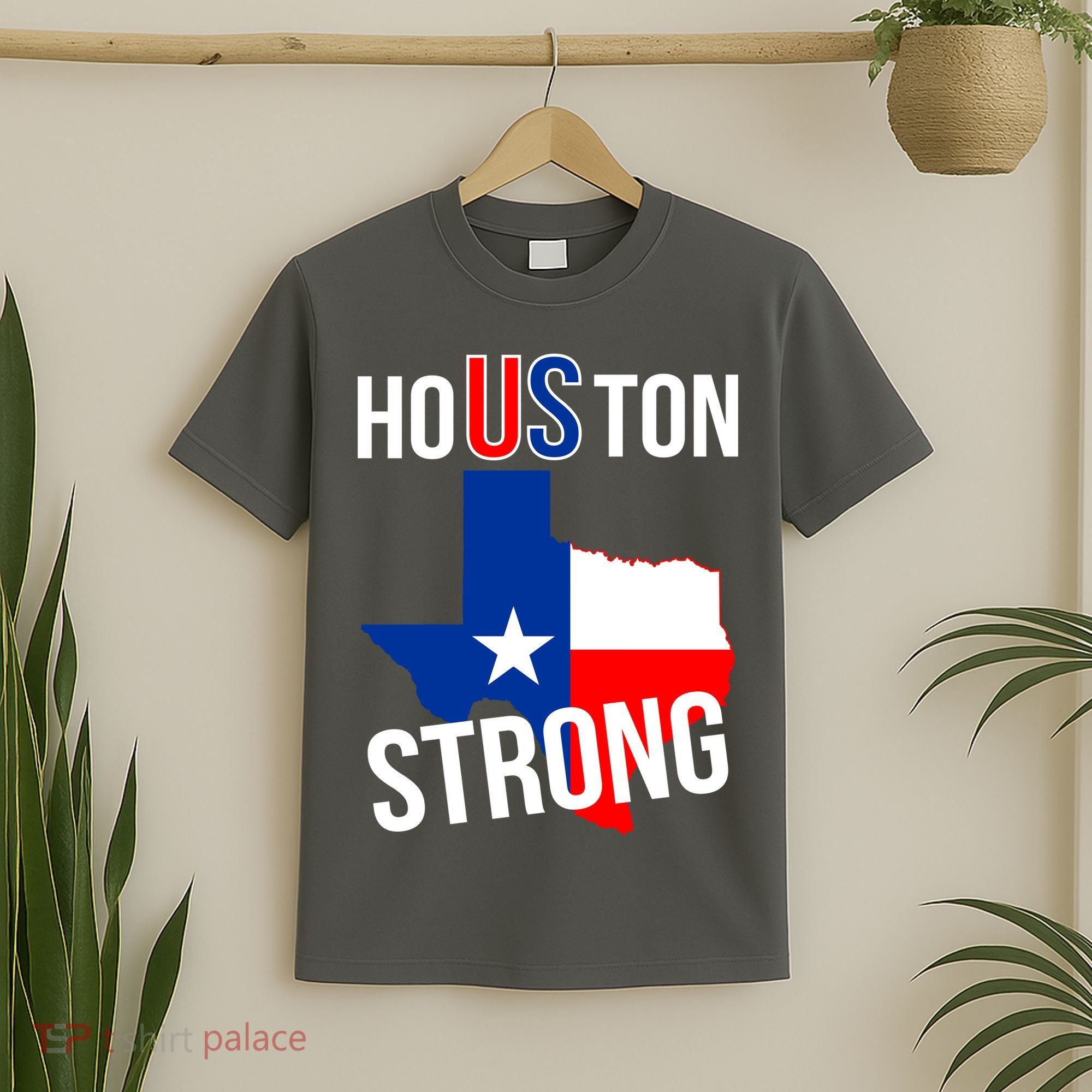 Houston US Strong Texas State Flag T-Shirt