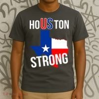 Houston US Strong Texas State Flag T-Shirt thumb 3