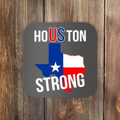 Houston US Strong Texas State Flag Coaster