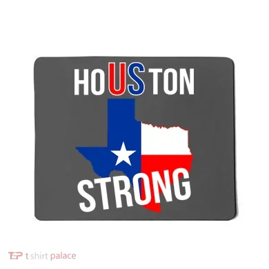 Houston US Strong Texas State Flag Mousepad