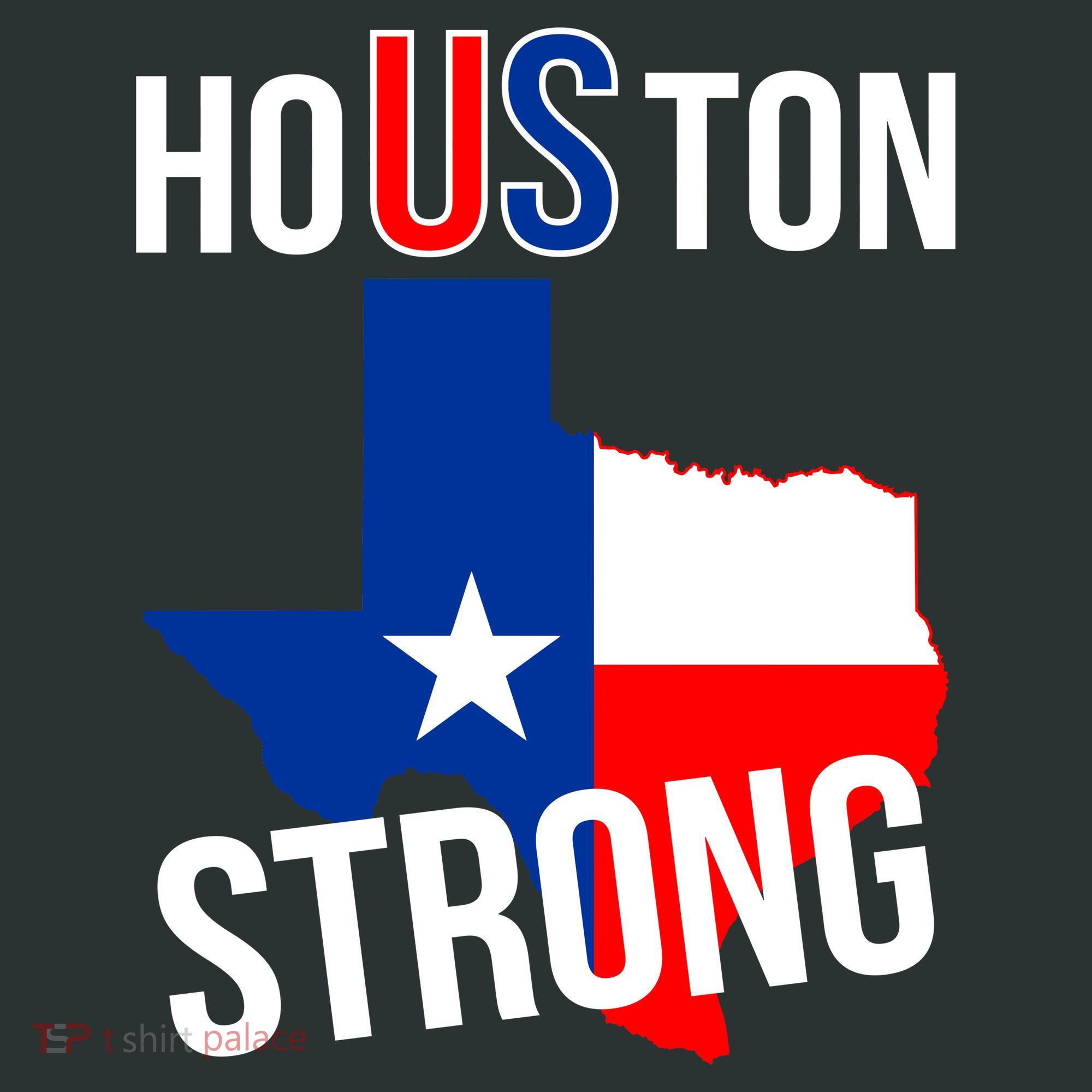 Houston US Strong Texas State Flag Mousepad