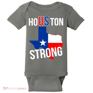 Houston US Strong Texas State Flag Baby Bodysuit