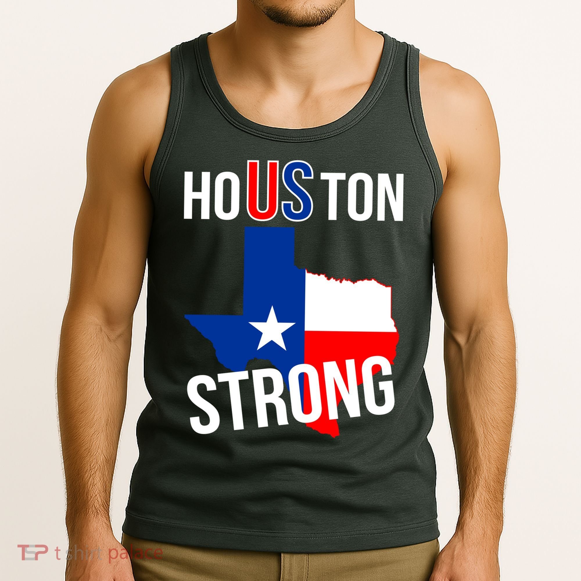 Houston US Strong Texas State Flag Tank Top