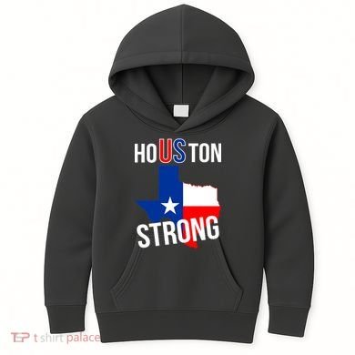 Houston US Strong Texas State Flag Kids Hoodie