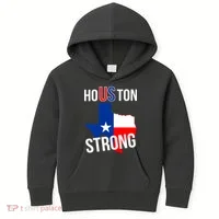 Houston US Strong Texas State Flag Kids Hoodie thumb 0