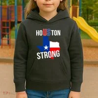 Houston US Strong Texas State Flag Kids Hoodie thumb 3