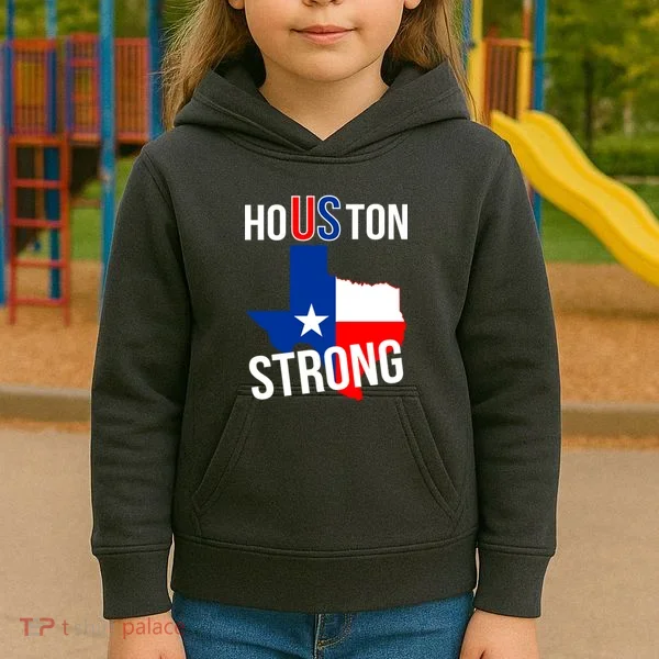 Houston US Strong Texas State Flag Kids Hoodie