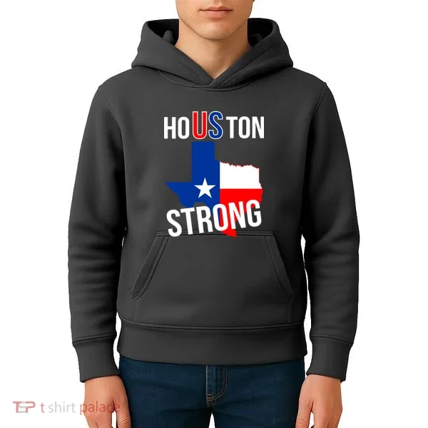 Houston US Strong Texas State Flag Kids Hoodie