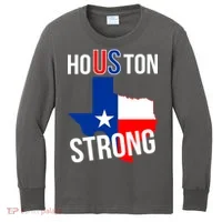 Houston US Strong Texas State Flag Kids Long Sleeve Shirt thumb 0