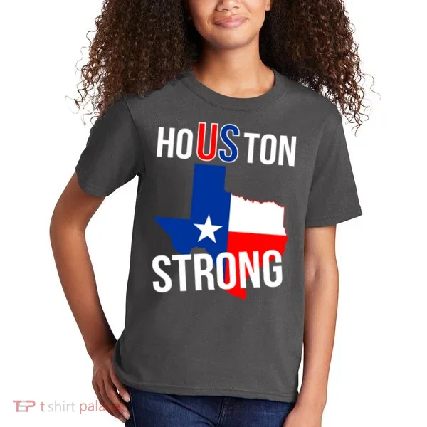 Houston US Strong Texas State Flag Kids T-Shirt