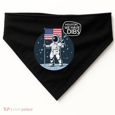 Houston We Have Dibs Moon Landing USA-Made Doggie Bandana