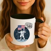 Houston We Have Dibs Moon Landing Coffee Mug thumb 3