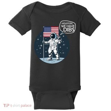 Houston We Have Dibs Moon Landing Baby Bodysuit