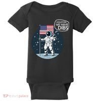 Houston We Have Dibs Moon Landing Baby Bodysuit thumb 0