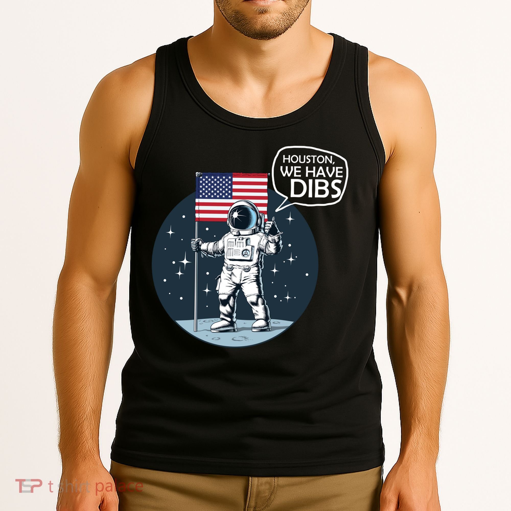 Houston We Have Dibs Moon Landing Tank Top