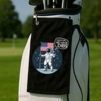 Houston We Have Dibs Moon Landing Golf Towel thumb 2