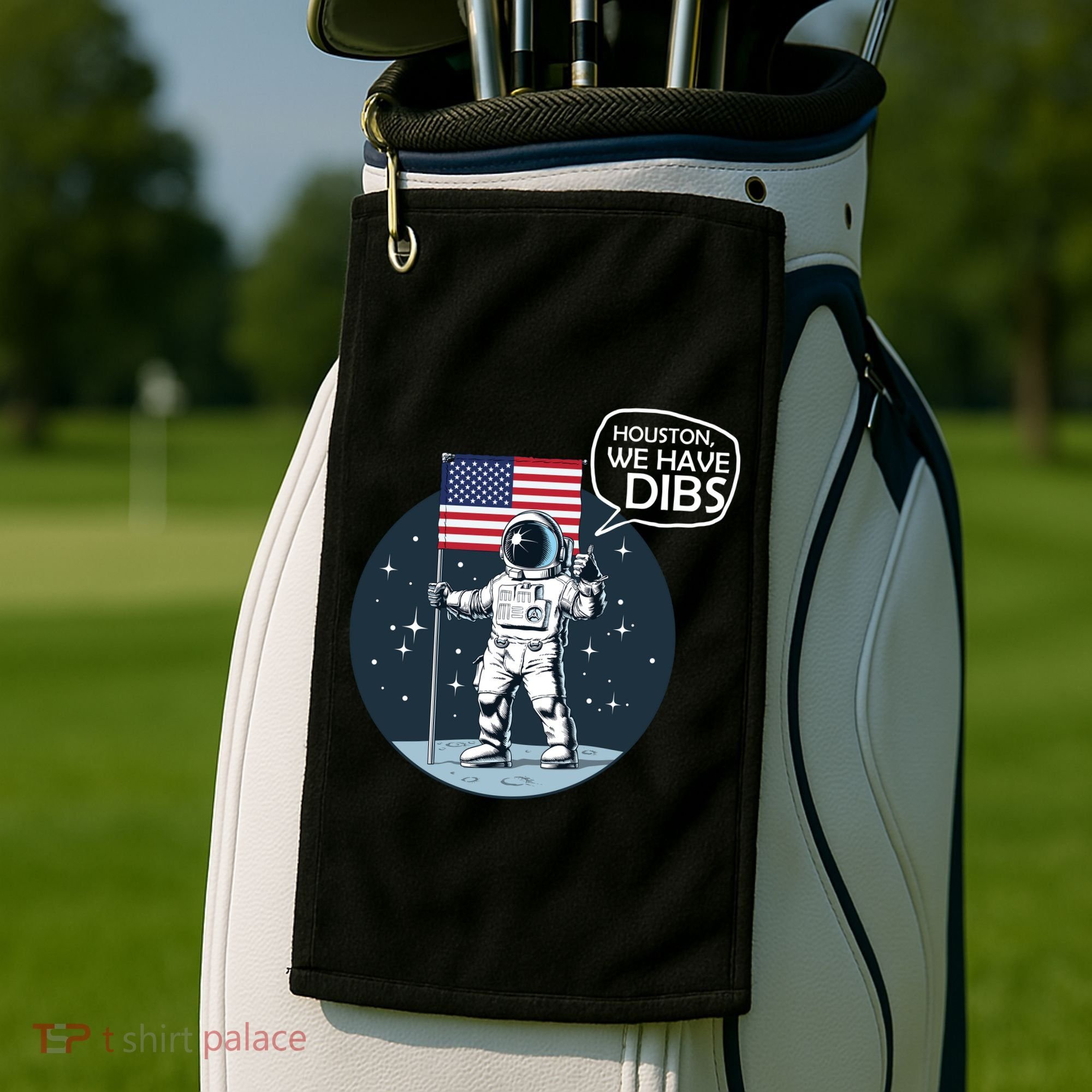 Houston We Have Dibs Moon Landing Golf Towel