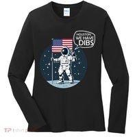 Houston We Have Dibs Moon Landing Women's Long Sleeve Shirt thumb 0