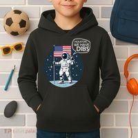 Houston We Have Dibs Moon Landing Kids Hoodie thumb 2