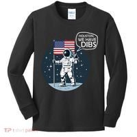 Houston We Have Dibs Moon Landing Kids Long Sleeve Shirt thumb 0