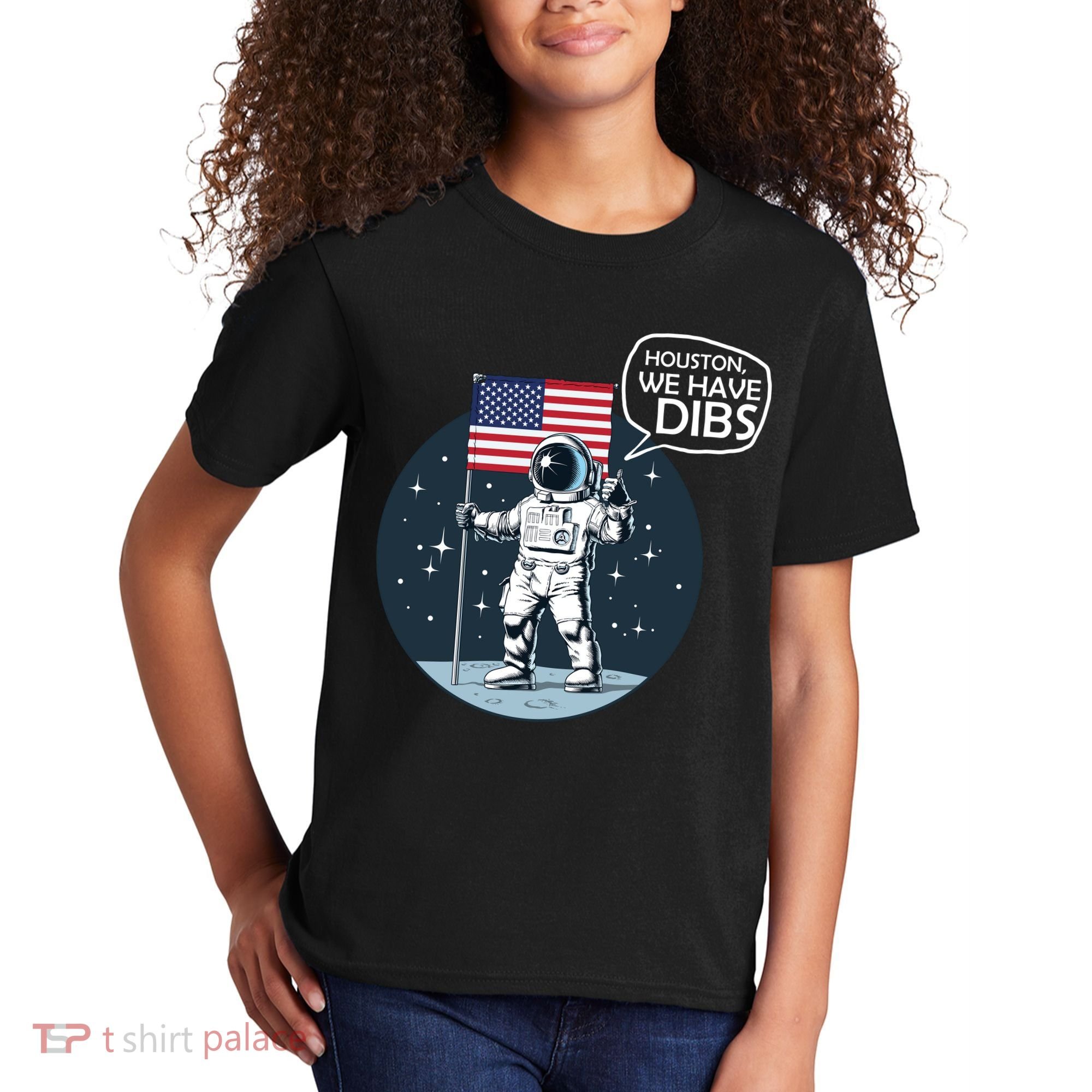 Houston We Have Dibs Moon Landing Kids T-Shirt