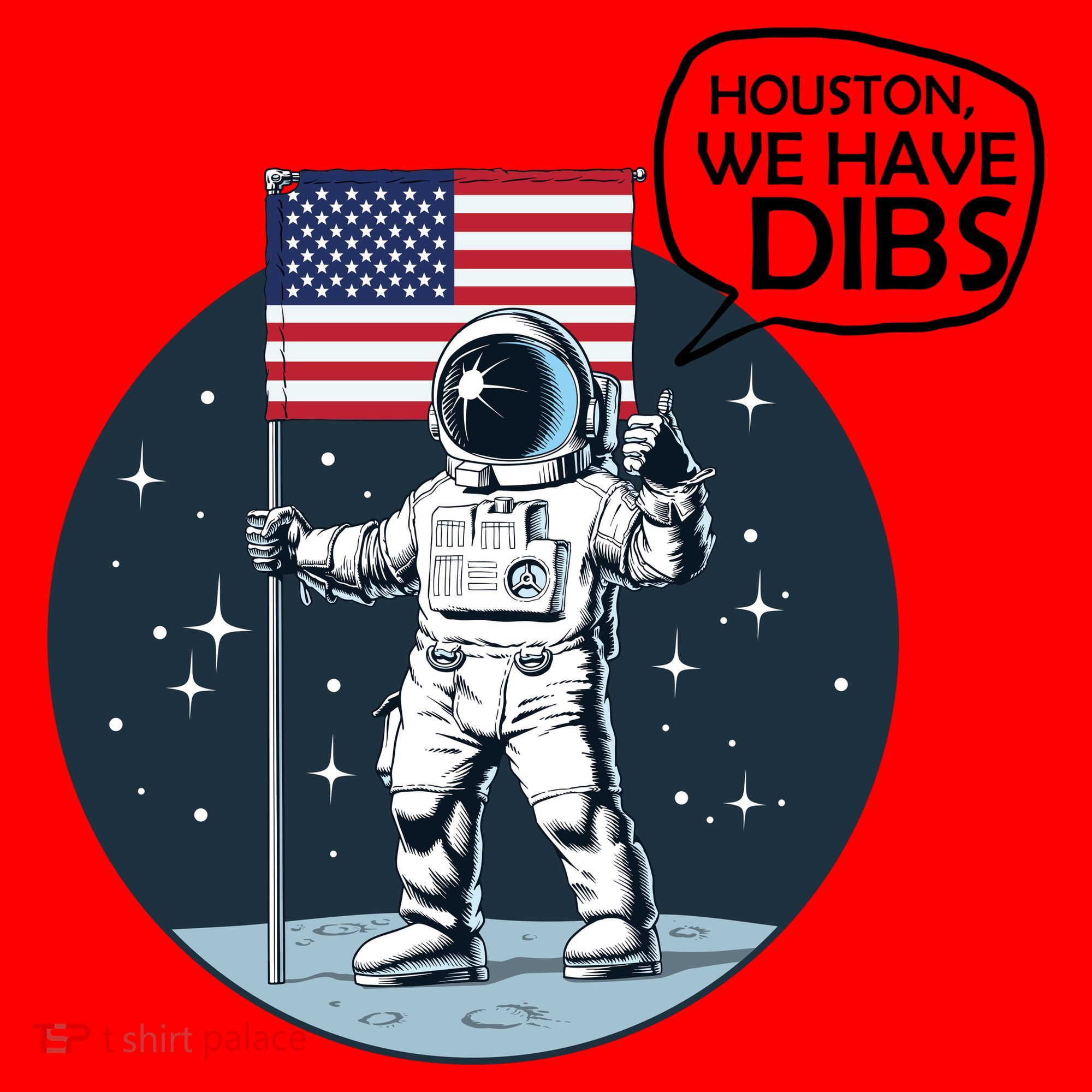 Houston We Have Dibs Moon Landing Santa Hat