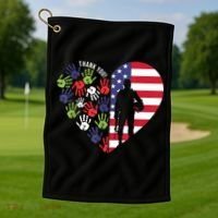 Honoring Our Veterans Day Thank You For Your Service Golf Towel thumb 1
