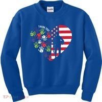 Honoring Our Veterans Day Thank You For Your Service Kids Sweatshirt thumb 0