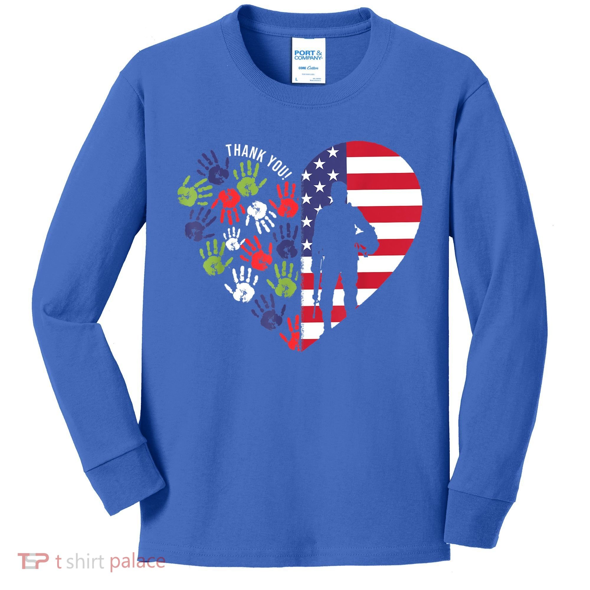 Honoring Our Veterans Day Thank You For Your Service Kids Long Sleeve Shirt