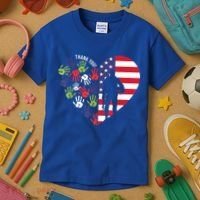 Honoring Our Veterans Day Thank You For Your Service Kids T-Shirt thumb 3