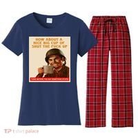 How About A Nice Big Cup of Shut The Fuck Up Women's Flannel Pajama Set thumb 0