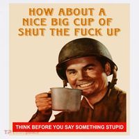 How About A Nice Big Cup of Shut The Fuck Up Garment-Dyed Sweatshirt thumb 2