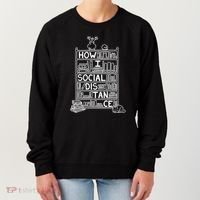 How I Social Distance Book Lover Women's Sweatshirt thumb 0