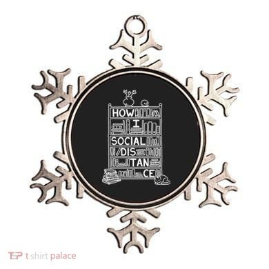 How I Social Distance Book Lover Ornament