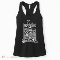How I Social Distance Book Lover Women's Tank Top thumb 0