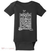 How I Social Distance Book Lover Baby Bodysuit thumb 0