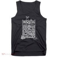 How I Social Distance Book Lover Tank Top thumb 0