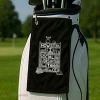 How I Social Distance Book Lover Golf Towel thumb 2