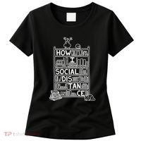 How I Social Distance Book Lover Women's T-Shirt thumb 0
