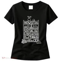 How I Social Distance Book Lover Women's T-Shirt thumb 0