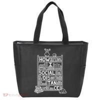 How I Social Distance Book Lover Tote Bag thumb 0
