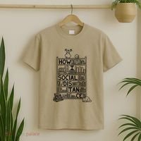 How I Social Distance Book Lover T-Shirt thumb 2