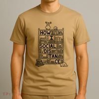 How I Social Distance Book Lover T-Shirt thumb 3