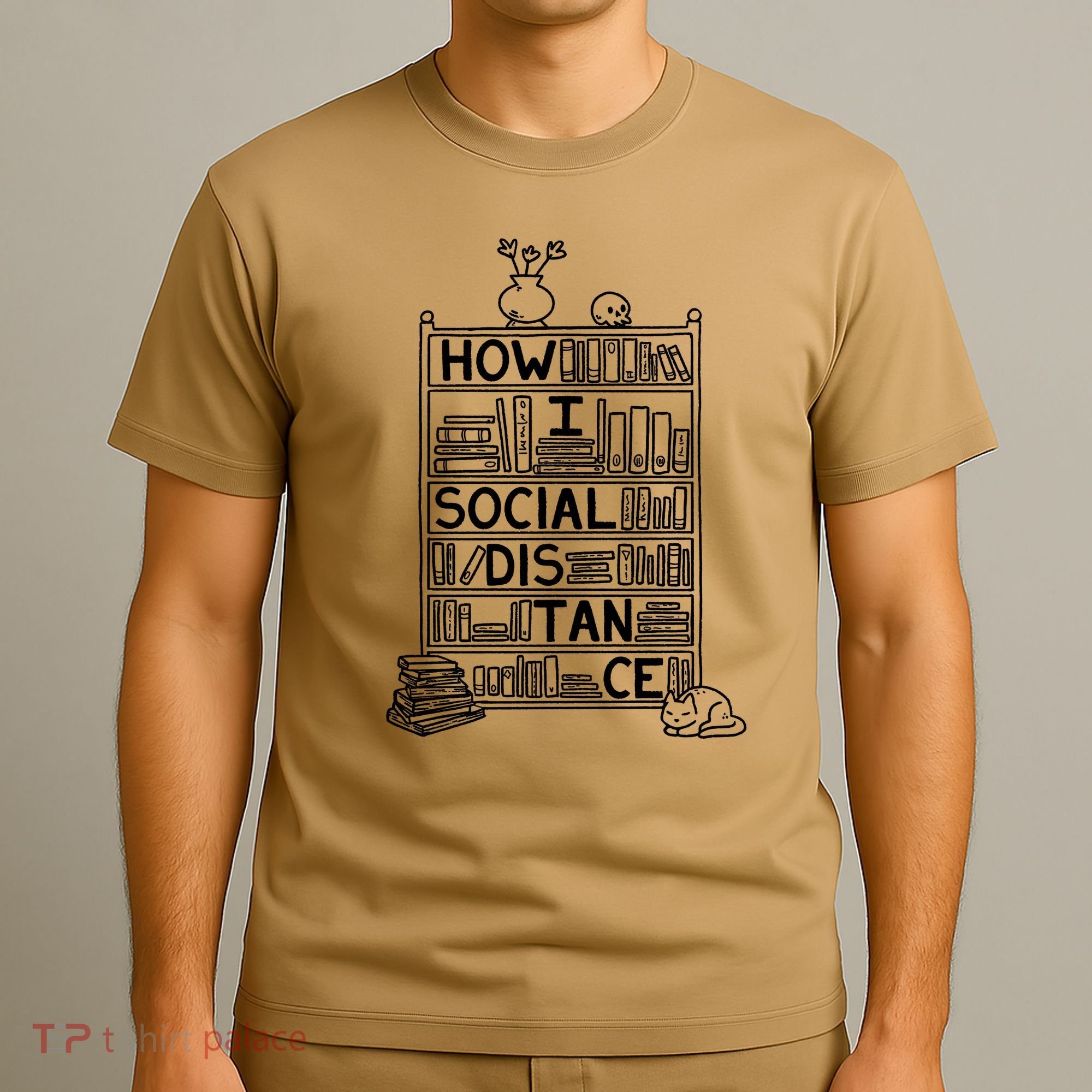 How I Social Distance Book Lover T-Shirt