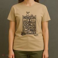 How I Social Distance Book Lover T-Shirt thumb 4