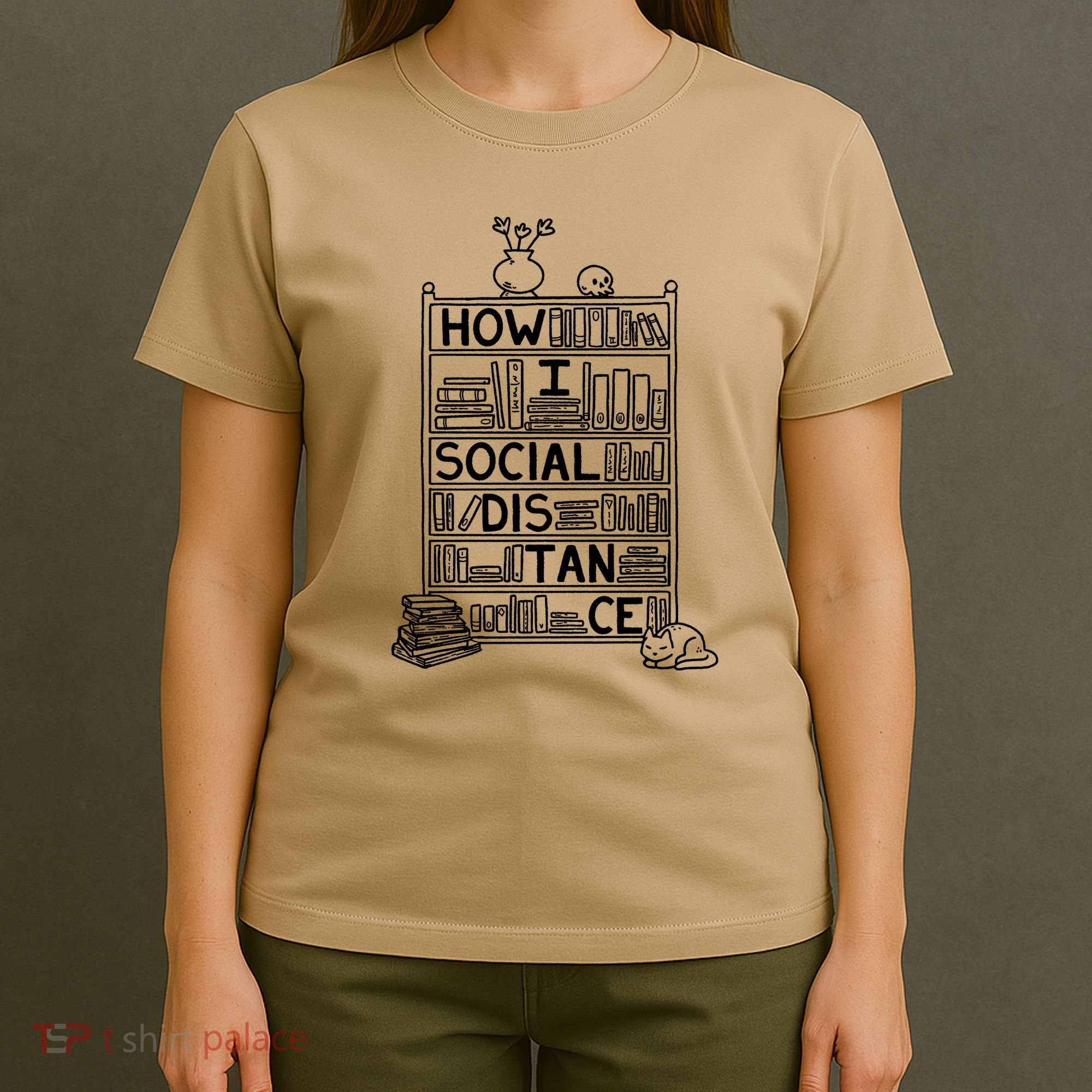 How I Social Distance Book Lover T-Shirt