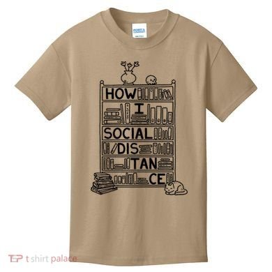 How I Social Distance Book Lover Kids T-Shirt