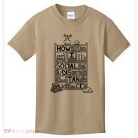 How I Social Distance Book Lover Kids T-Shirt thumb 0